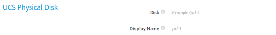 UCS Physical Disk UCS Physical Disk